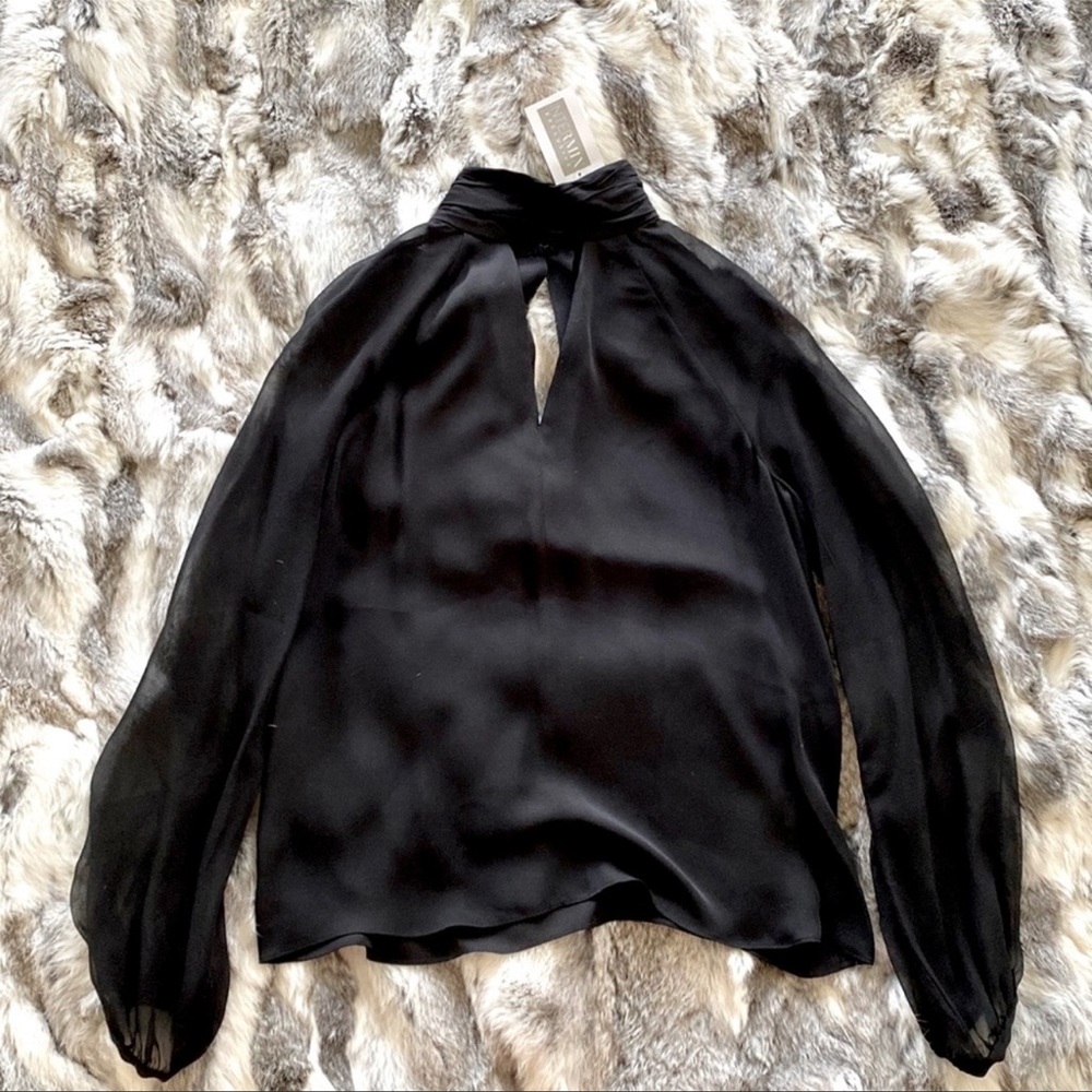 Molly high neck silk blouse - Small